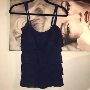 Sold-BCBG Ruffle Tank Blouse